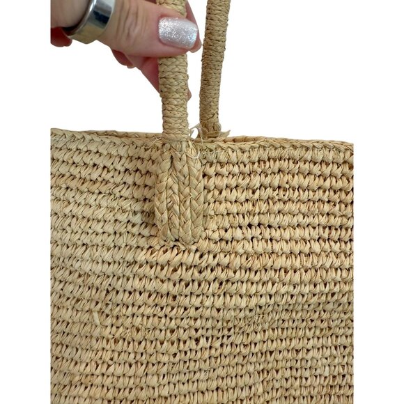 Hat Attack Jane Raffia Tote NWOT - Picture 7 of 9